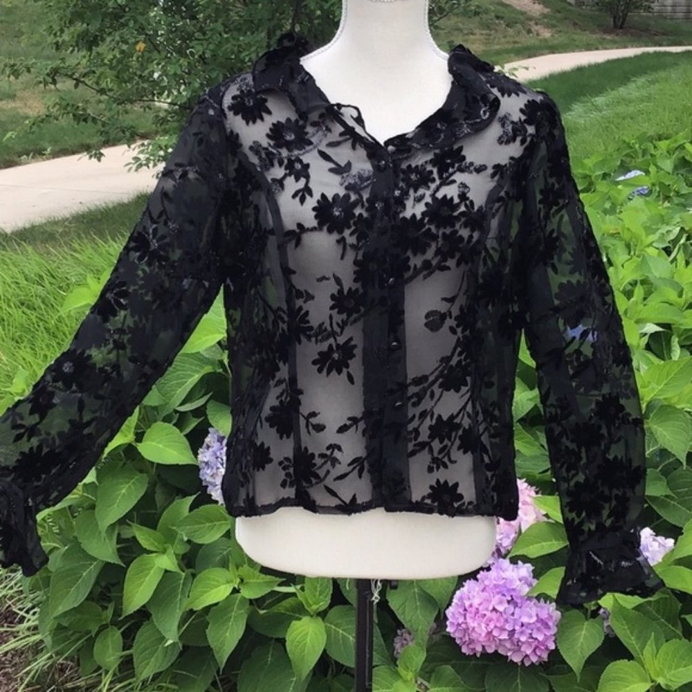 Virgo Sheer Black Top